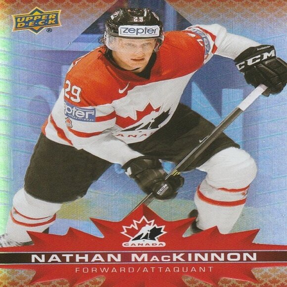 NATHAN MACKINNON - 2021/2022 TIM HORTONS TEAM CANADA COLLECTOR'S SERIES CARD - Picture 1 of 2